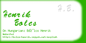 henrik bolcs business card